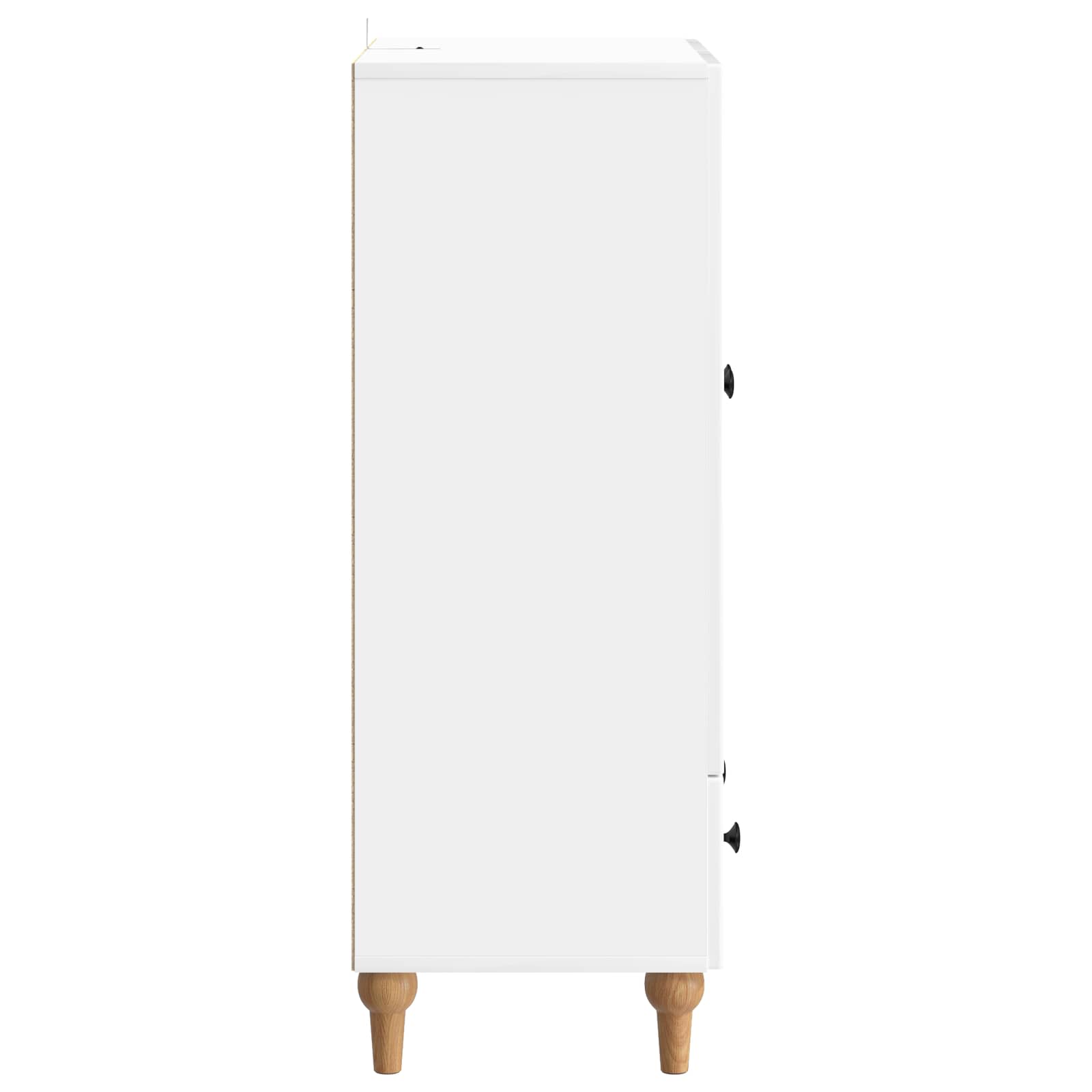 Dressoir met lade Hoogglans Wit 66 x 34,5 x 95 cm Bewerkt hout is nu te koop bij PeponiXL, paradijselijk wonen!
