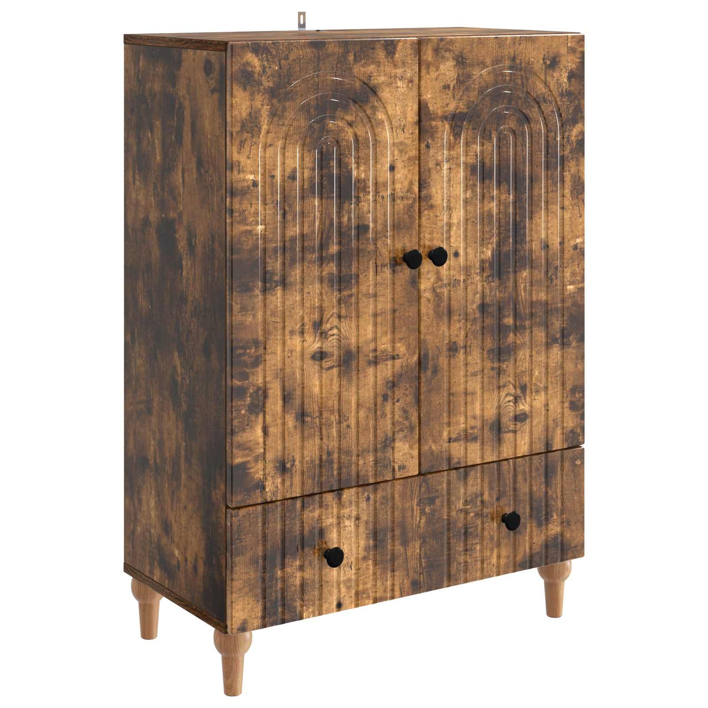 Dressoir met lade Gerookt eiken 66 x 34,5 x 95 cm Bewerkt hout is nu te koop bij PeponiXL, paradijselijk wonen!