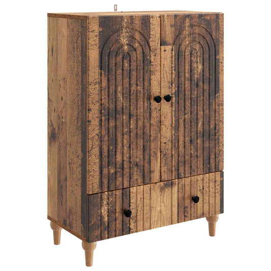 Dressoir met lade Oud hout 66 x 34,5 x 95 cm Bewerkt hout is nu te koop bij PeponiXL, paradijselijk wonen!