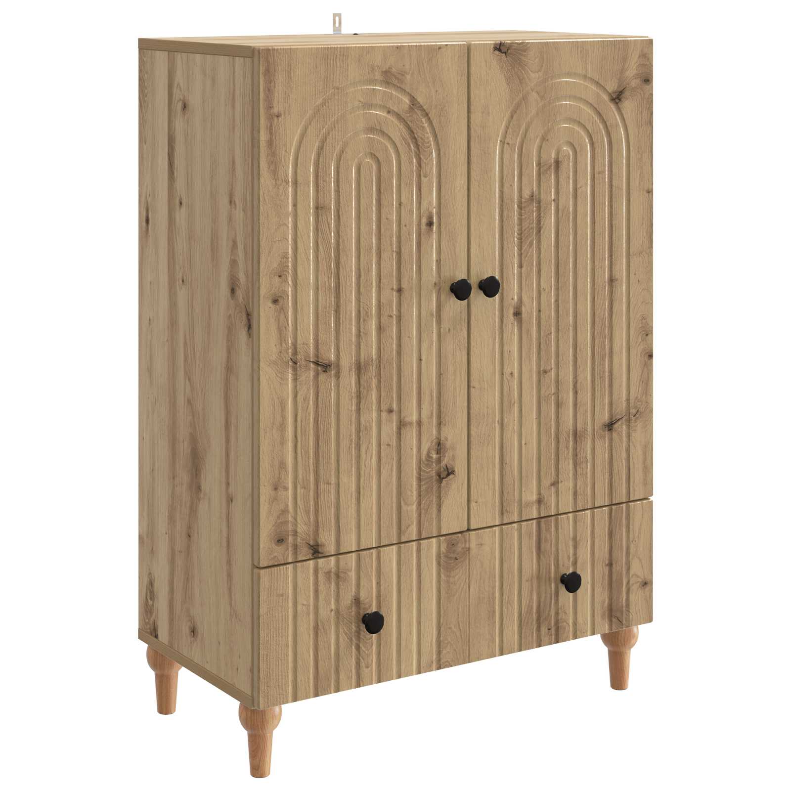 Dressoir Artisanaal eiken 66 x 34,5 x 95 cm Bewerkt hout is nu te koop bij PeponiXL, paradijselijk wonen!