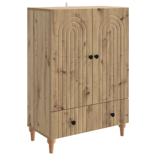 Dressoir Artisanaal eiken 66 x 34,5 x 95 cm Bewerkt hout is nu te koop bij PeponiXL, paradijselijk wonen!