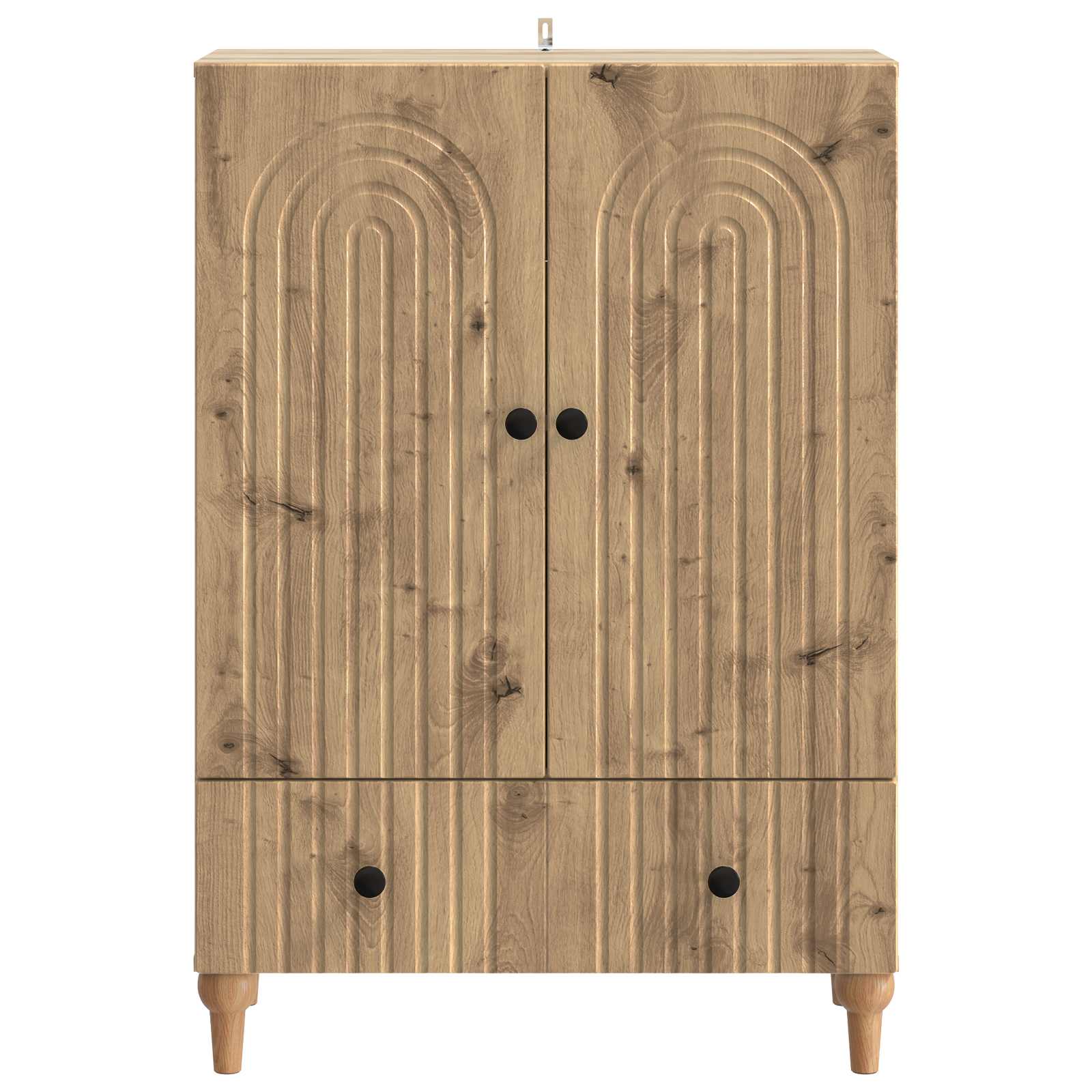 Dressoir Artisanaal eiken 66 x 34,5 x 95 cm Bewerkt hout is nu te koop bij PeponiXL, paradijselijk wonen!