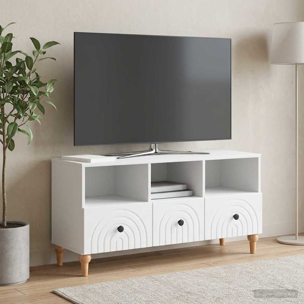 TV-kast Wit 102 x 34,5 x 50 cm Geconstrueerd hout is nu te koop bij PeponiXL, paradijselijk wonen!