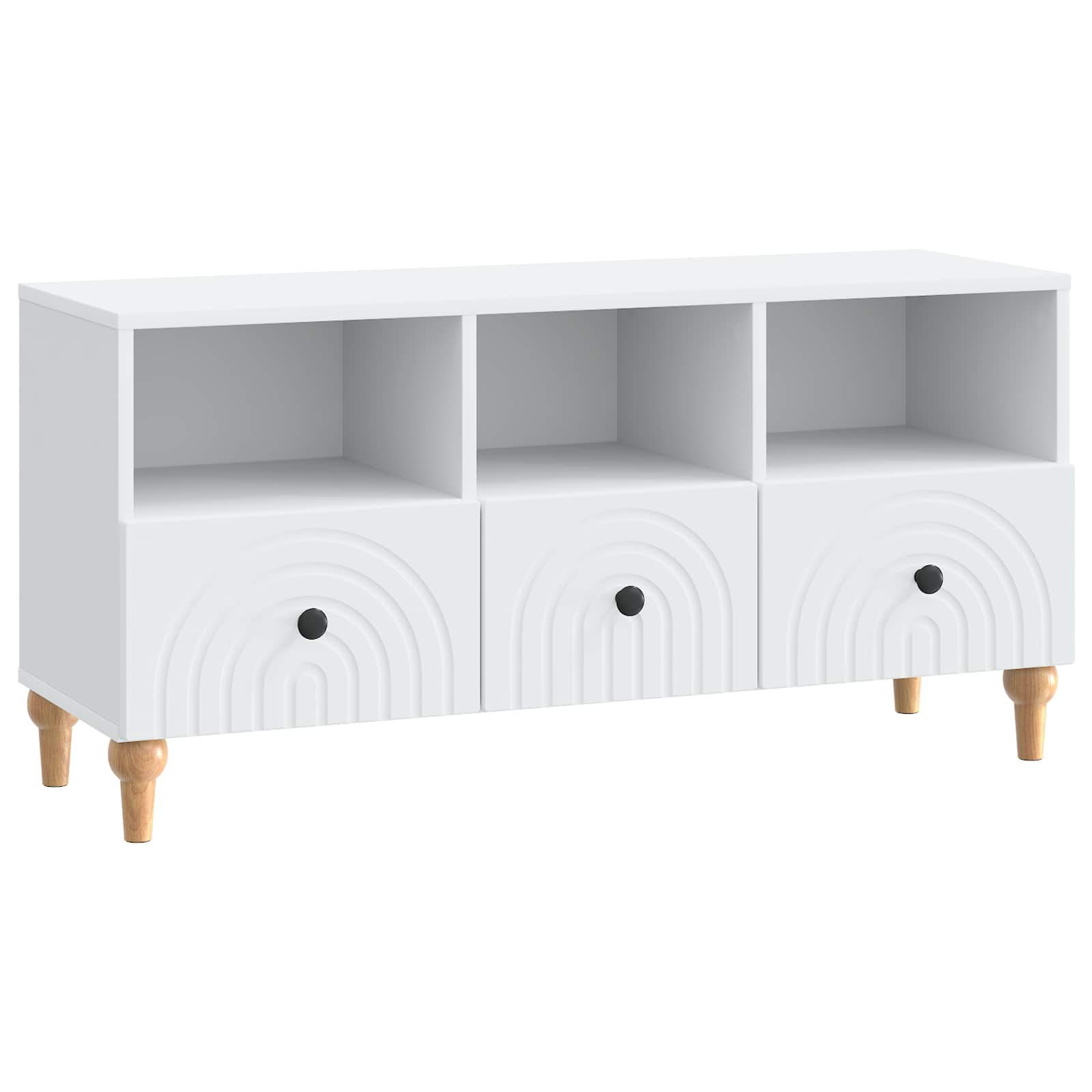 TV-kast Wit 102 x 34,5 x 50 cm Geconstrueerd hout is nu te koop bij PeponiXL, paradijselijk wonen!