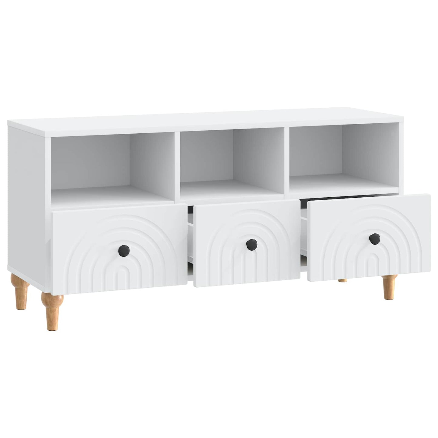 TV-kast Wit 102 x 34,5 x 50 cm Geconstrueerd hout is nu te koop bij PeponiXL, paradijselijk wonen!