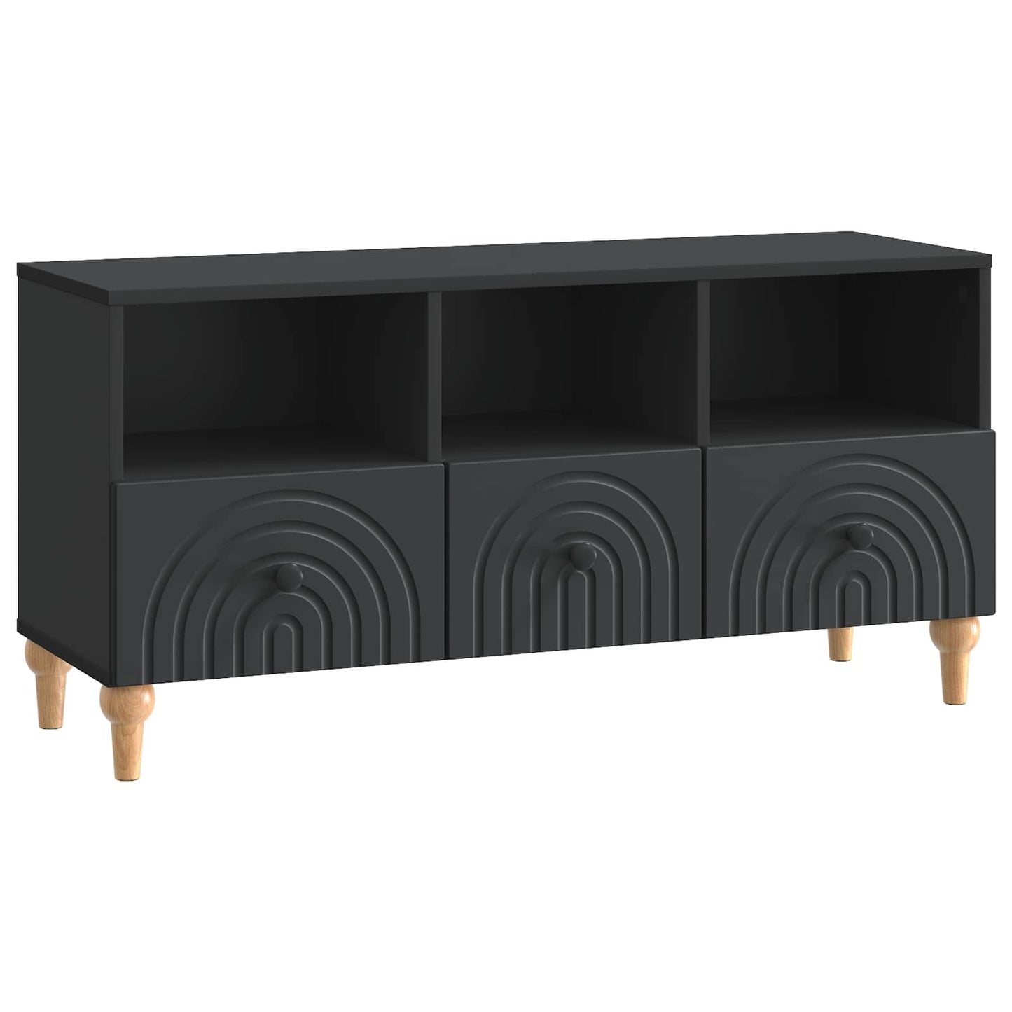 TV-kast Zwart 102 x 34,5 x 50 cm Geconstrueerd hout is nu te koop bij PeponiXL, paradijselijk wonen!