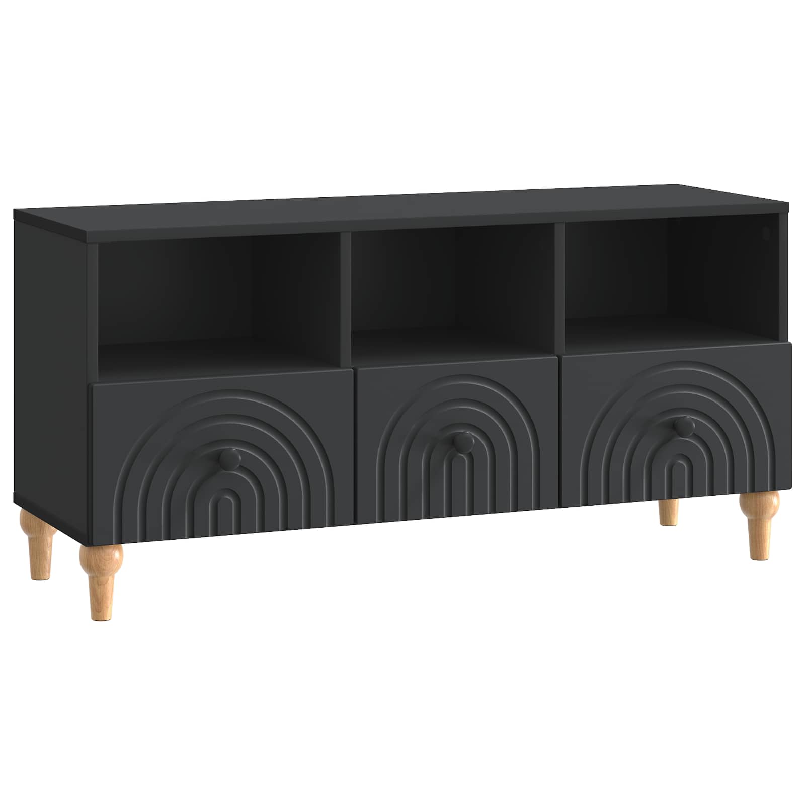 TV-kast Zwart 102 x 34,5 x 50 cm Geconstrueerd hout is nu te koop bij PeponiXL, paradijselijk wonen!