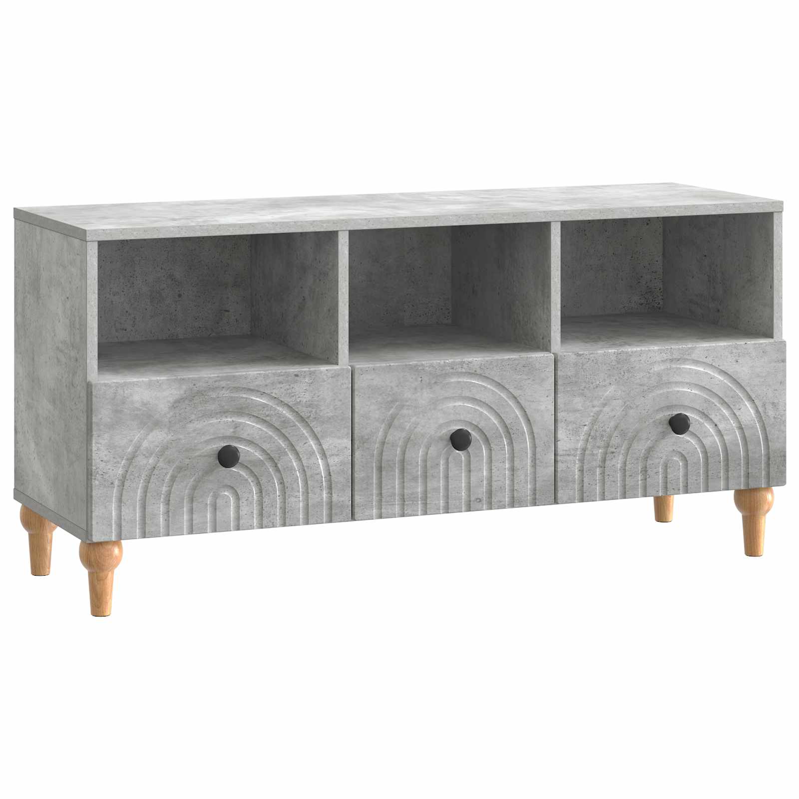 TV-kast Beton Grijs 102 x 34,5 x 50 cm Geconstrueerd hout is nu te koop bij PeponiXL, paradijselijk wonen!