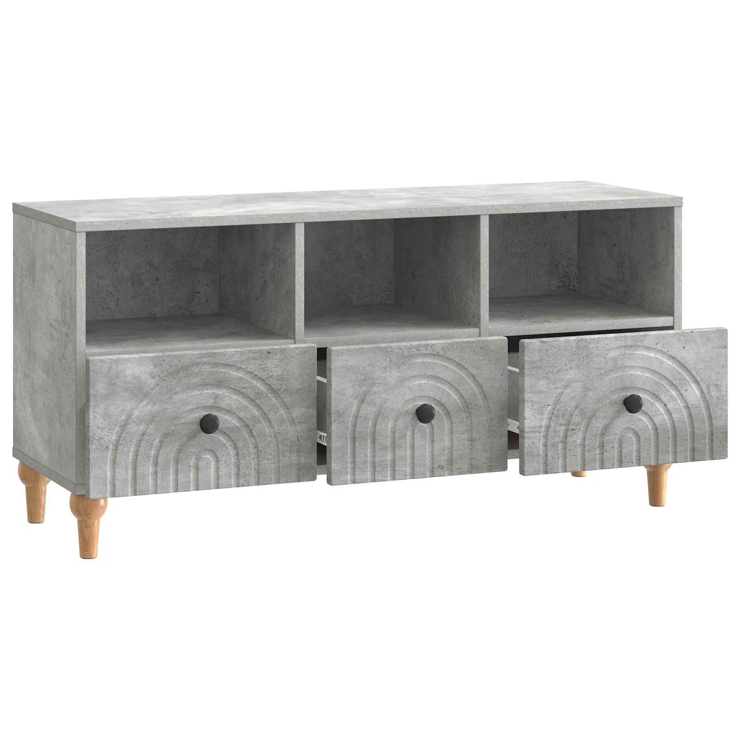 TV-kast Beton Grijs 102 x 34,5 x 50 cm Geconstrueerd hout is nu te koop bij PeponiXL, paradijselijk wonen!