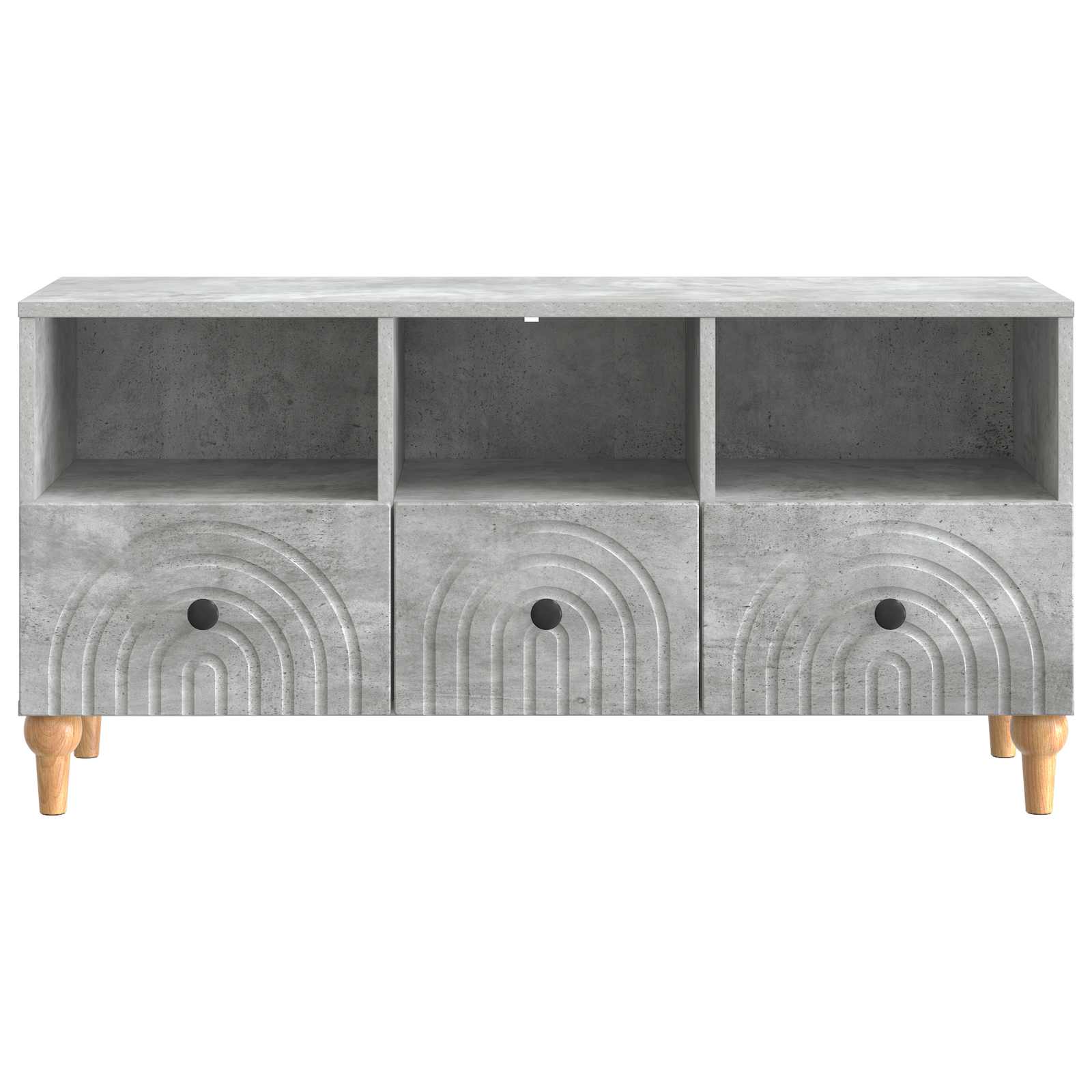 TV-kast Beton Grijs 102 x 34,5 x 50 cm Geconstrueerd hout is nu te koop bij PeponiXL, paradijselijk wonen!