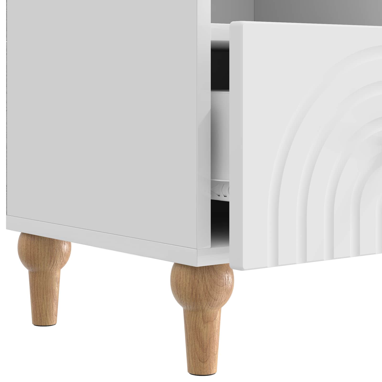 TV-kast Hoogglans Wit 102 x 34,5 x 50 cm Geconstrueerd hout is nu te koop bij PeponiXL, paradijselijk wonen!