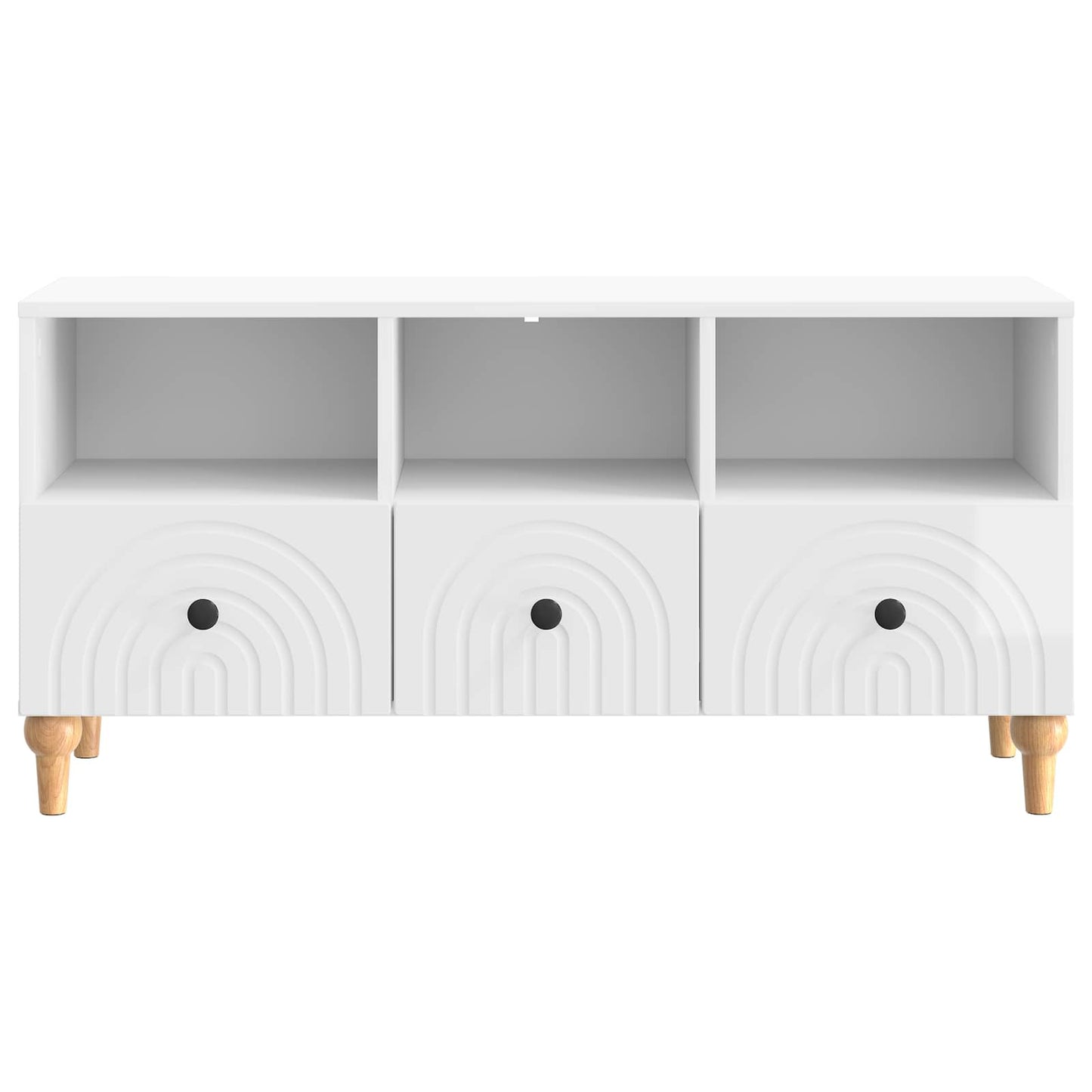 TV-kast Hoogglans Wit 102 x 34,5 x 50 cm Geconstrueerd hout is nu te koop bij PeponiXL, paradijselijk wonen!