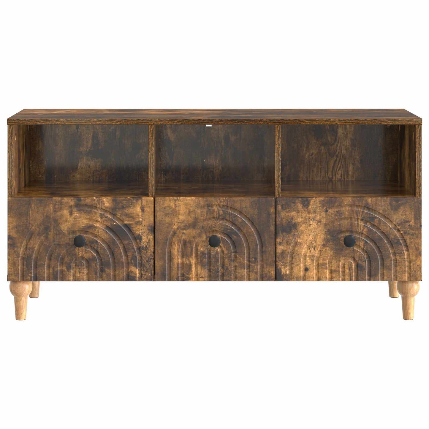 TV-kast Gerookte Eik 102 x 34,5 x 50 cm Geconstrueerd hout is nu te koop bij PeponiXL, paradijselijk wonen!
