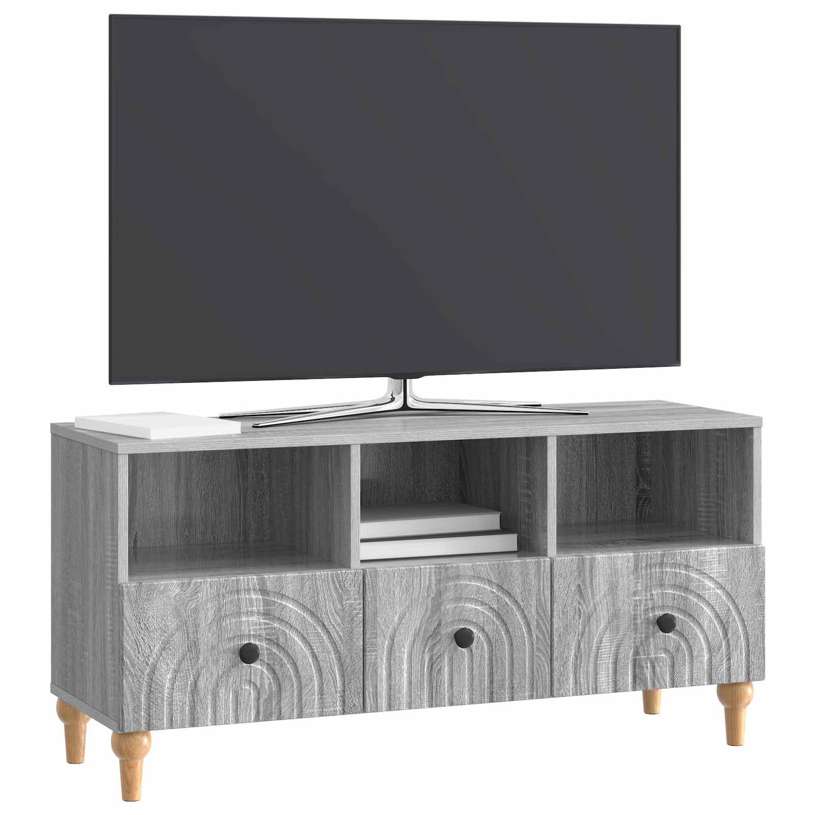 TV-kast Grijze Sonoma 102 x 34,5 x 50 cm Geconstrueerd hout is nu te koop bij PeponiXL, paradijselijk wonen!