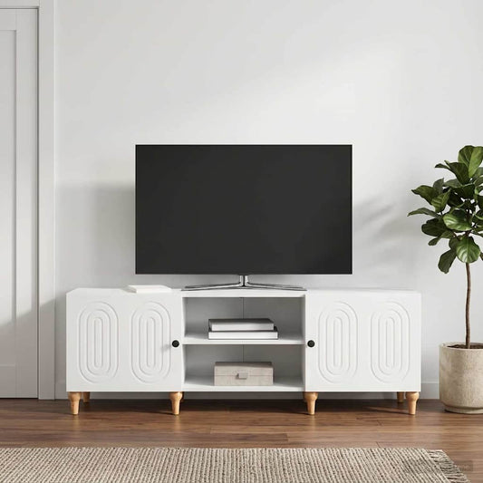 TV-kast Wit 150 x 31 x 50 cm Bewerkt hout is nu te koop bij PeponiXL, paradijselijk wonen!