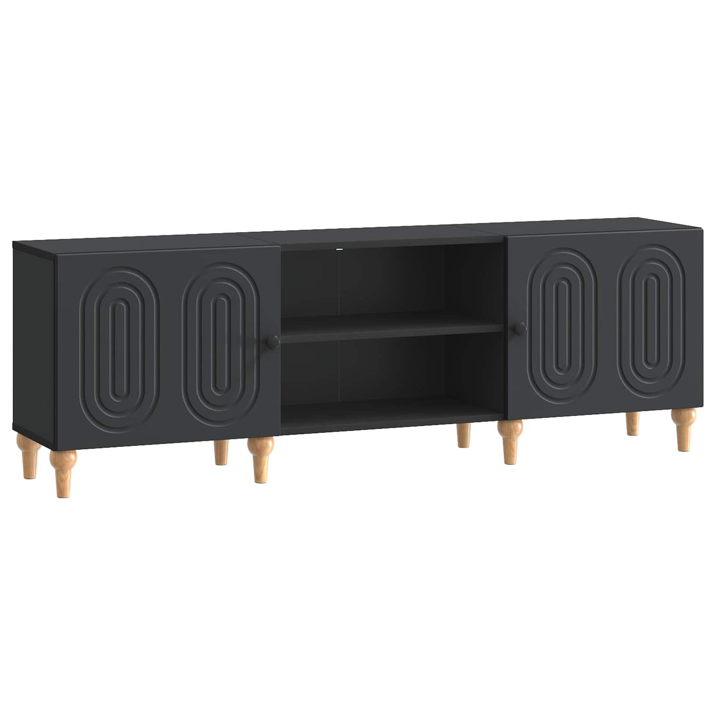 TV-kast Zwart 150 x 31 x 50 cm Bewerkt hout is nu te koop bij PeponiXL, paradijselijk wonen!