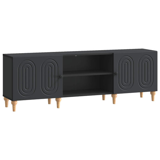 TV-kast Zwart 150 x 31 x 50 cm Bewerkt hout is nu te koop bij PeponiXL, paradijselijk wonen!