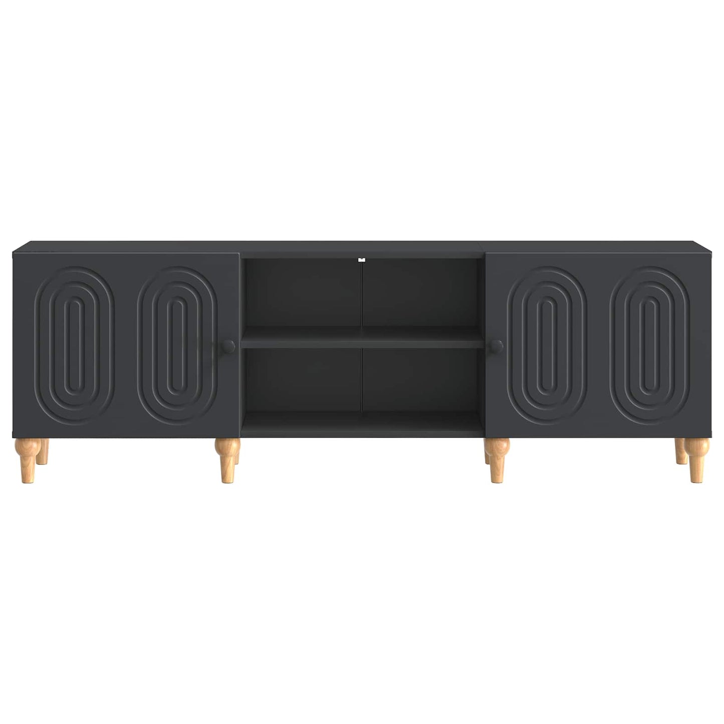 TV-kast Zwart 150 x 31 x 50 cm Bewerkt hout is nu te koop bij PeponiXL, paradijselijk wonen!