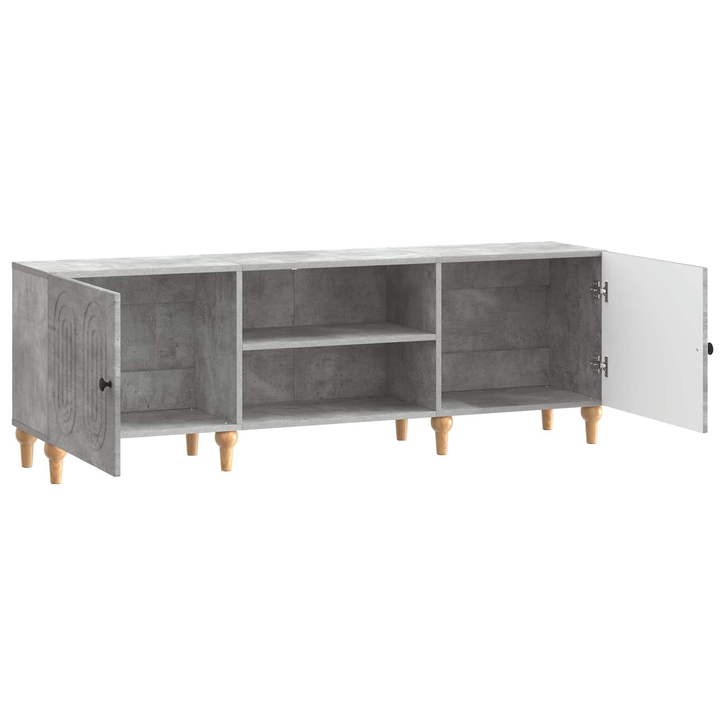 TV-kast Betongrijs 150 x 31 x 50 cm Bewerkt hout is nu te koop bij PeponiXL, paradijselijk wonen!