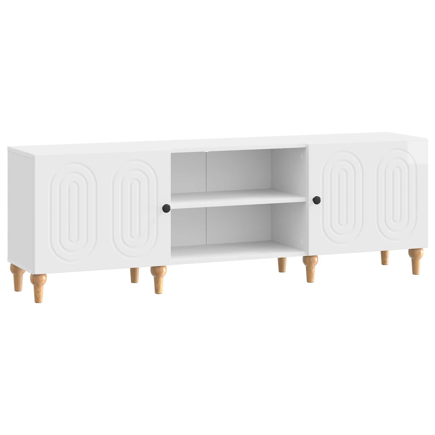 TV-kast Hoogglans Wit 150 x 31 x 50 cm Bewerkt hout is nu te koop bij PeponiXL, paradijselijk wonen!
