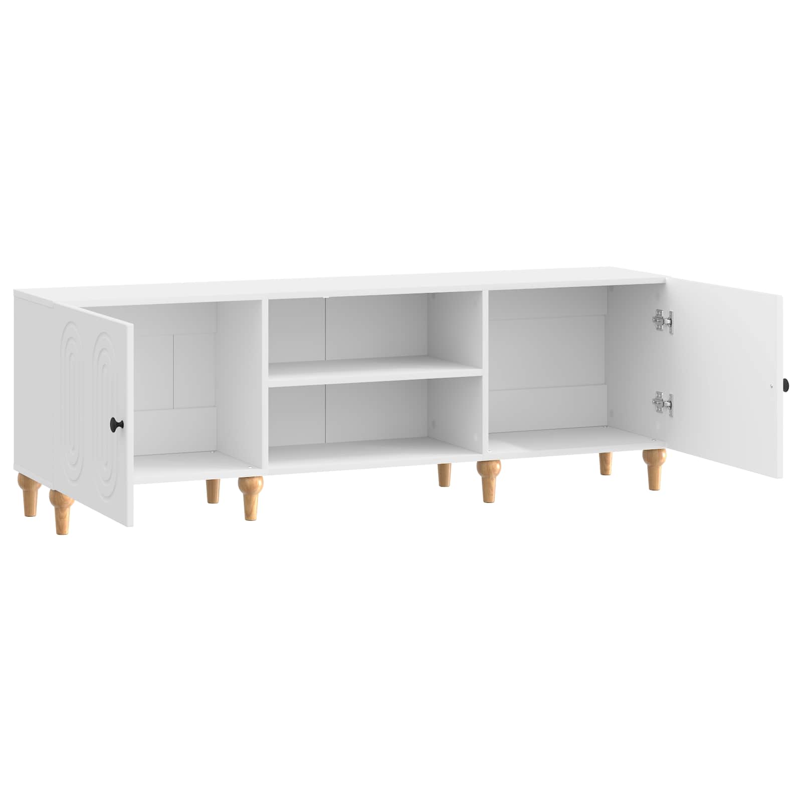 TV-kast Hoogglans Wit 150 x 31 x 50 cm Bewerkt hout is nu te koop bij PeponiXL, paradijselijk wonen!