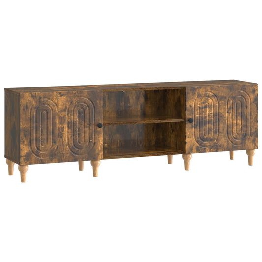 TV-kast Gerookt eiken 150 x 31 x 50 cm Bewerkt hout is nu te koop bij PeponiXL, paradijselijk wonen!
