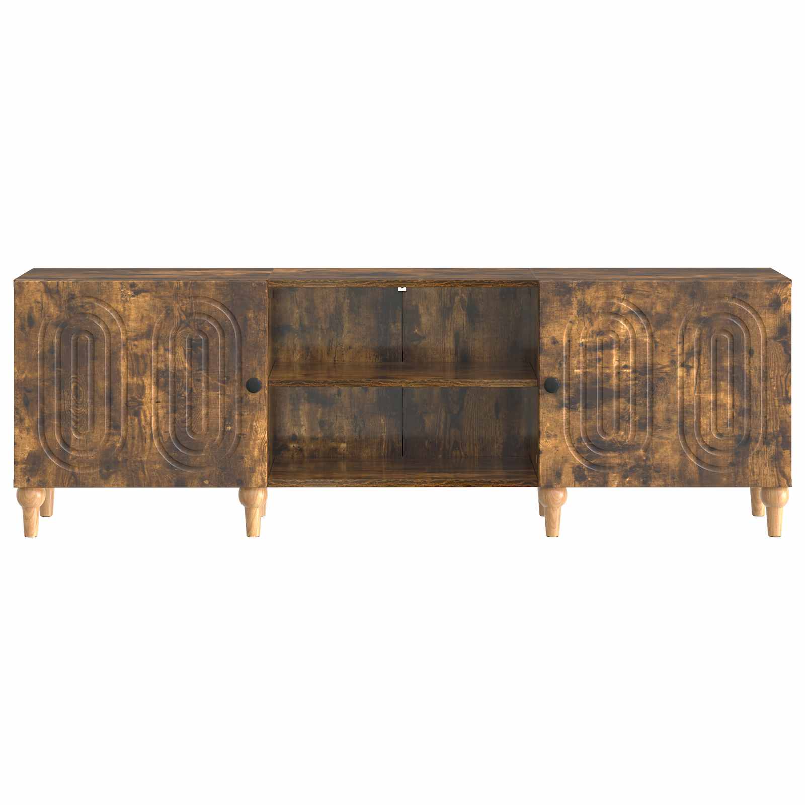 TV-kast Gerookt eiken 150 x 31 x 50 cm Bewerkt hout is nu te koop bij PeponiXL, paradijselijk wonen!