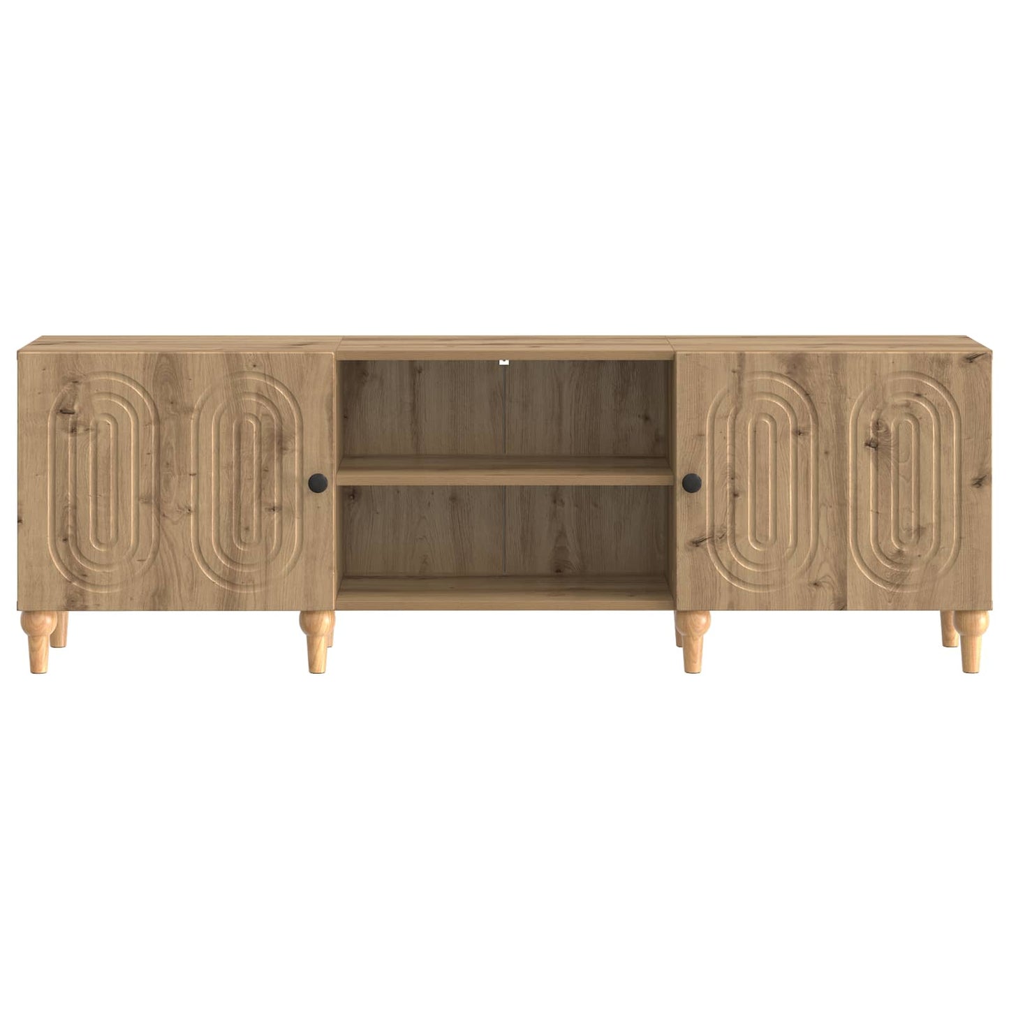 TV-kast Artisanaal eiken 150 x 31 x 50 cm Bewerkt hout is nu te koop bij PeponiXL, paradijselijk wonen!