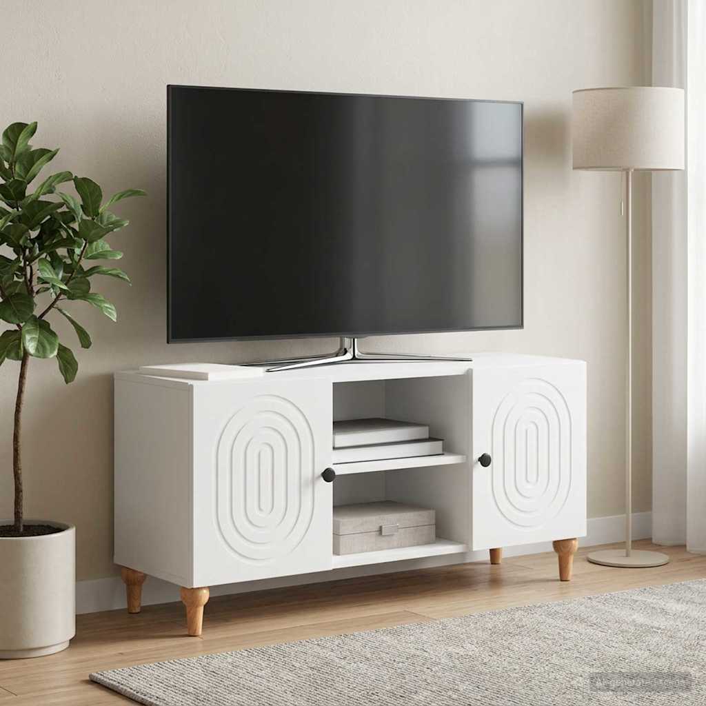 TV-kast Wit 102 x 34,5 x 50 cm Bewerkt hout is nu te koop bij PeponiXL, paradijselijk wonen!