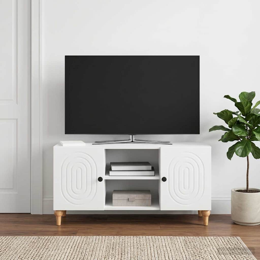 TV-kast Wit 102 x 34,5 x 50 cm Bewerkt hout is nu te koop bij PeponiXL, paradijselijk wonen!