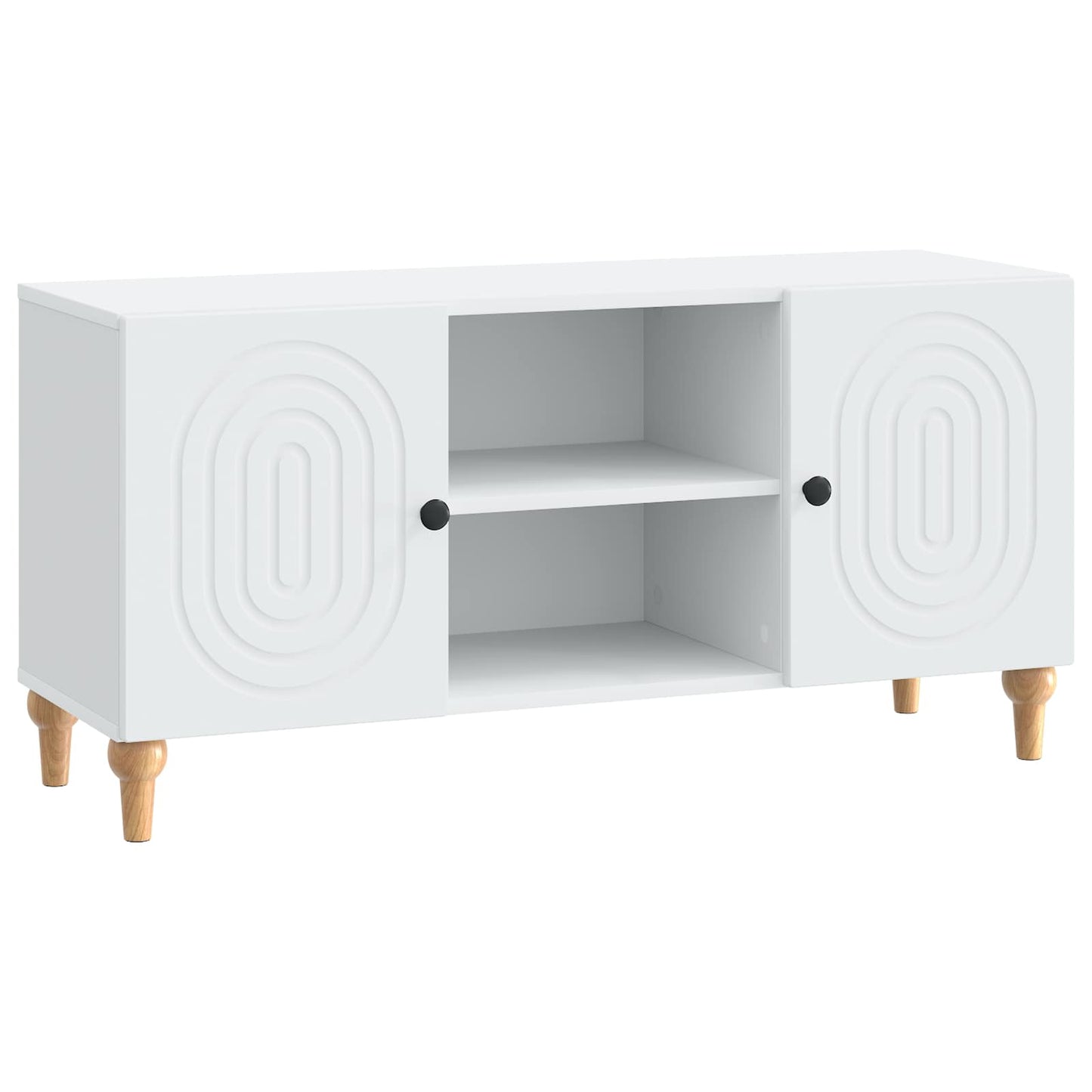 TV-kast Wit 102 x 34,5 x 50 cm Bewerkt hout is nu te koop bij PeponiXL, paradijselijk wonen!