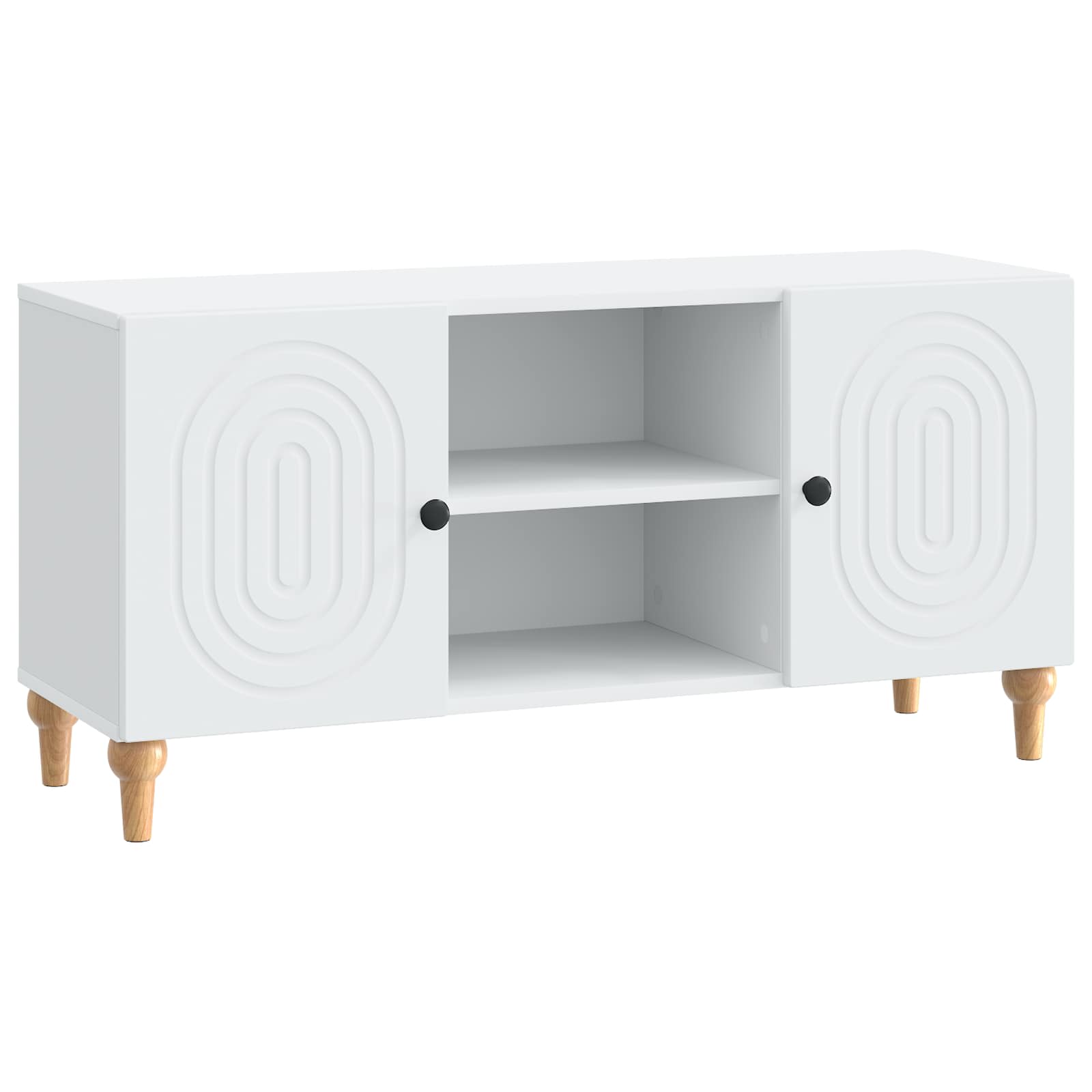 TV-kast Wit 102 x 34,5 x 50 cm Bewerkt hout is nu te koop bij PeponiXL, paradijselijk wonen!