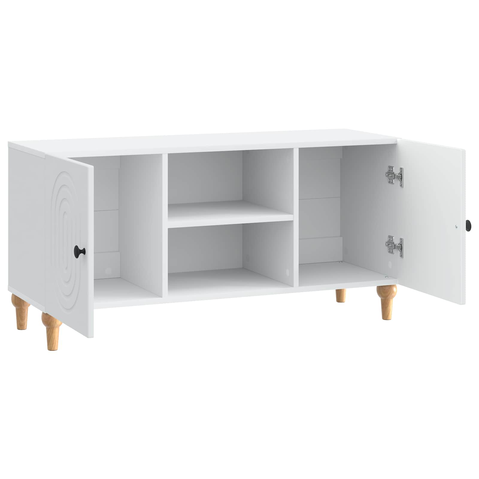 TV-kast Wit 102 x 34,5 x 50 cm Bewerkt hout is nu te koop bij PeponiXL, paradijselijk wonen!