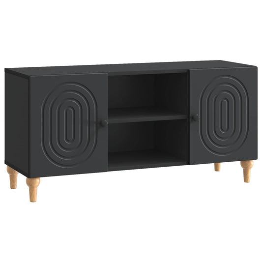 TV-kast Zwart 102 x 34,5 x 50 cm Bewerkt hout is nu te koop bij PeponiXL, paradijselijk wonen!