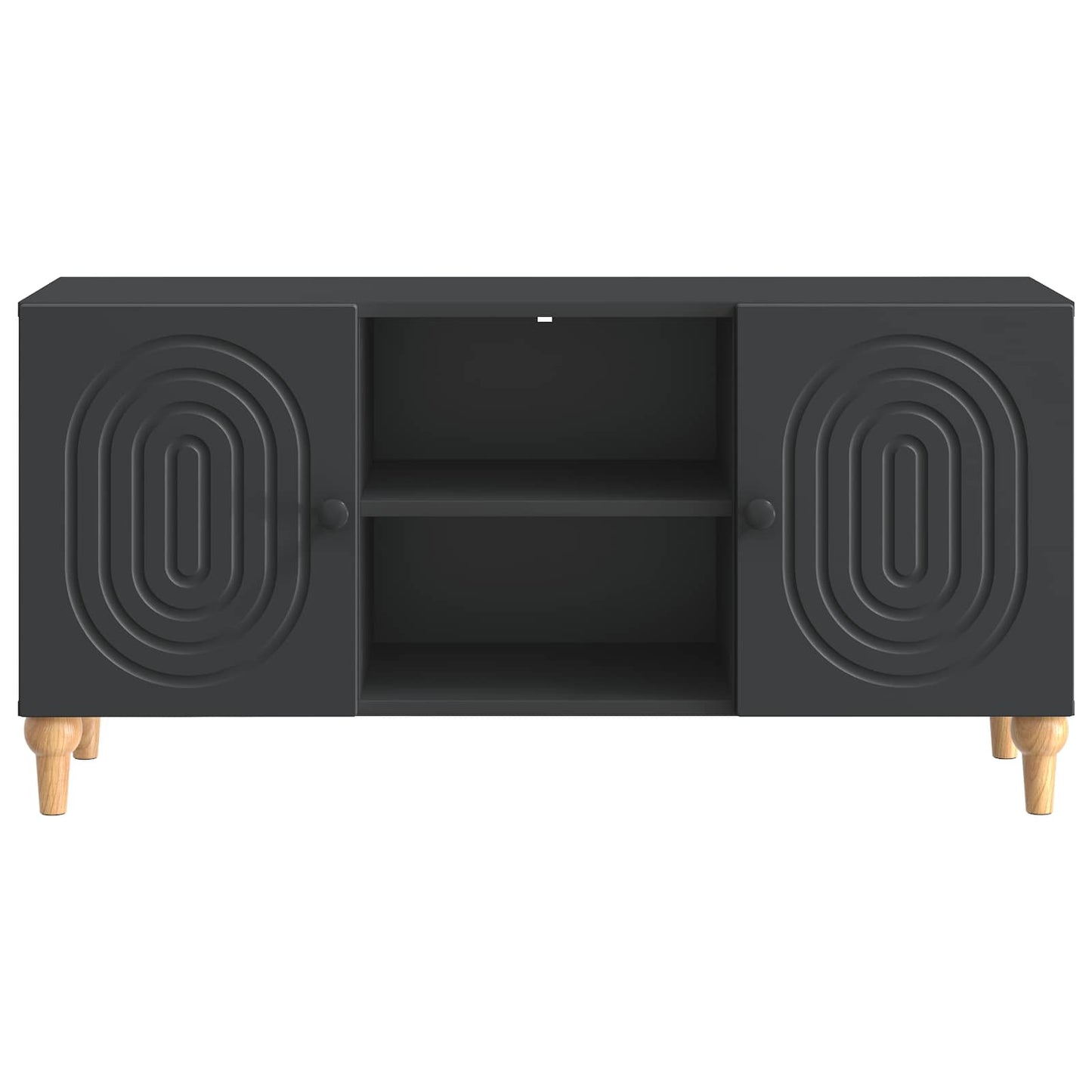 TV-kast Zwart 102 x 34,5 x 50 cm Bewerkt hout is nu te koop bij PeponiXL, paradijselijk wonen!