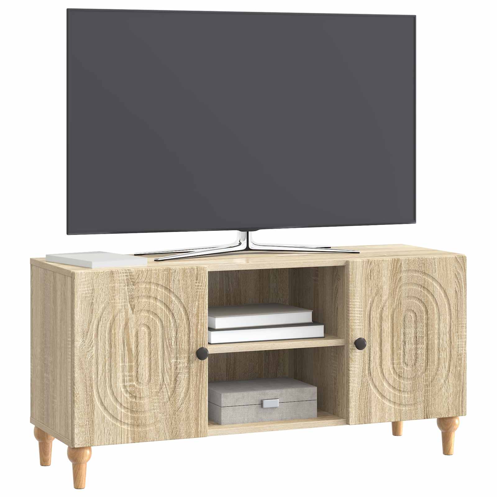 TV-kast Sonoma Eiken 102 x 34,5 x 50 cm Bewerkt hout is nu te koop bij PeponiXL, paradijselijk wonen!