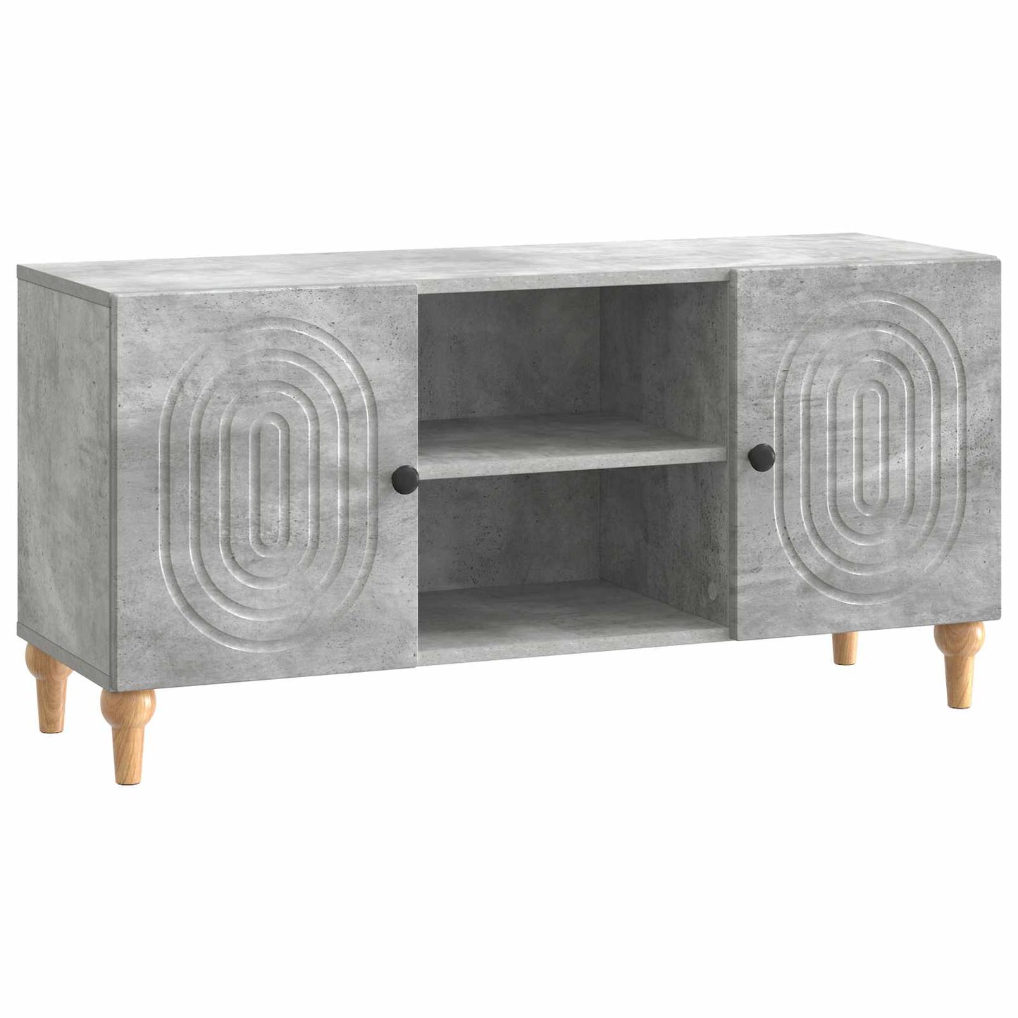 TV-kast Betongrijs 102 x 34,5 x 50 cm Bewerkt hout is nu te koop bij PeponiXL, paradijselijk wonen!
