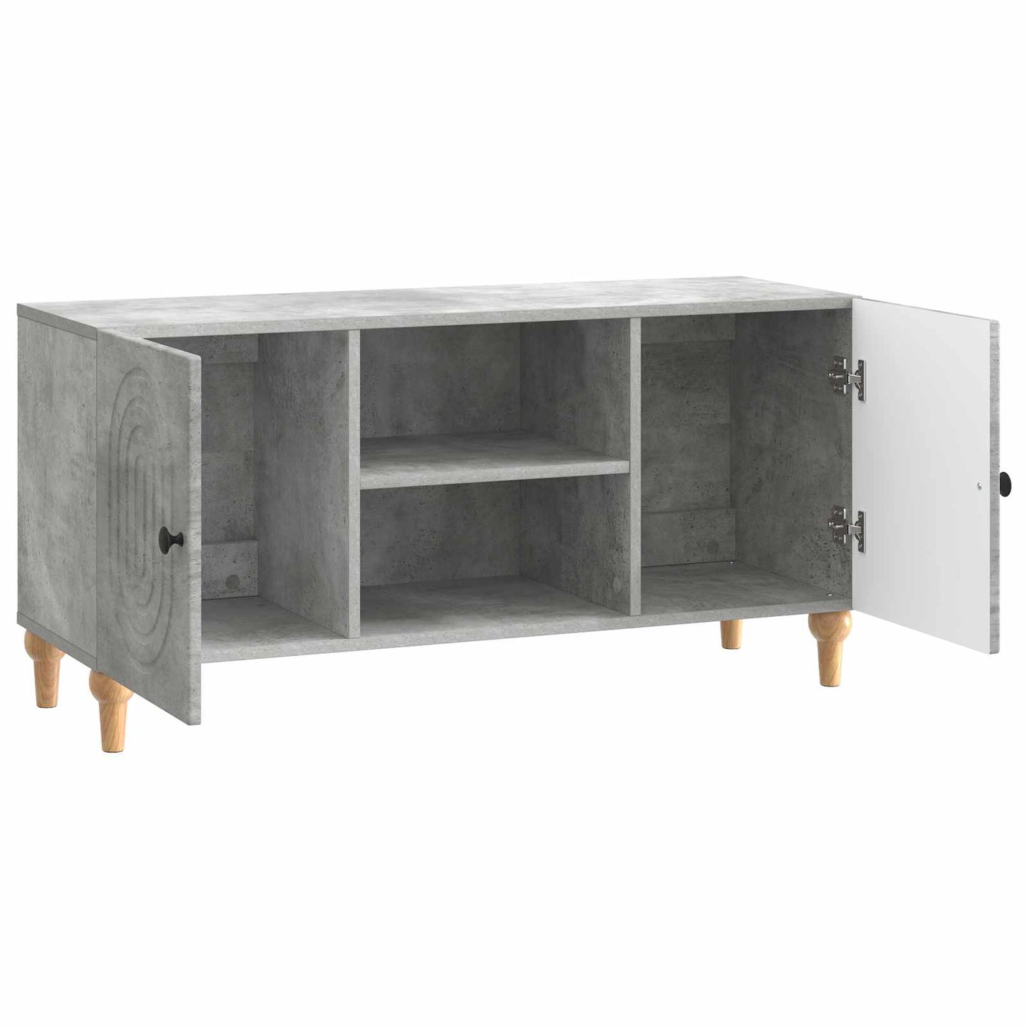 TV-kast Betongrijs 102 x 34,5 x 50 cm Bewerkt hout is nu te koop bij PeponiXL, paradijselijk wonen!