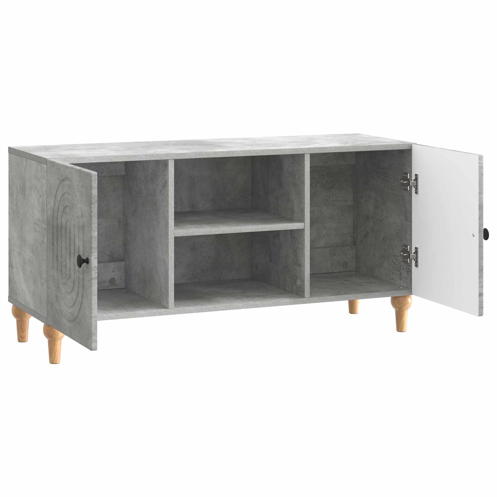 TV-kast Betongrijs 102 x 34,5 x 50 cm Bewerkt hout is nu te koop bij PeponiXL, paradijselijk wonen!