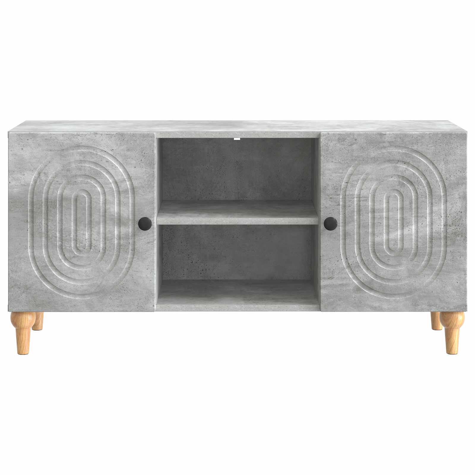 TV-kast Betongrijs 102 x 34,5 x 50 cm Bewerkt hout is nu te koop bij PeponiXL, paradijselijk wonen!