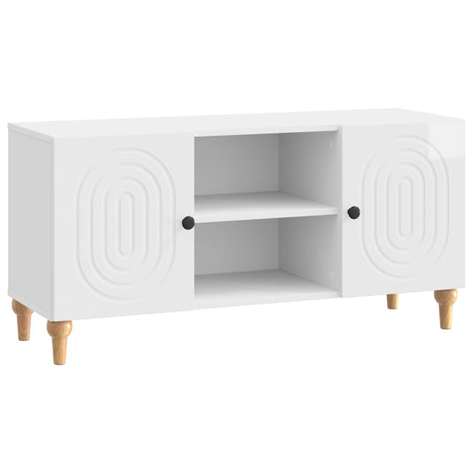 TV-kast Hoogglans Wit 102 x 34,5 x 50 cm Bewerkt hout is nu te koop bij PeponiXL, paradijselijk wonen!