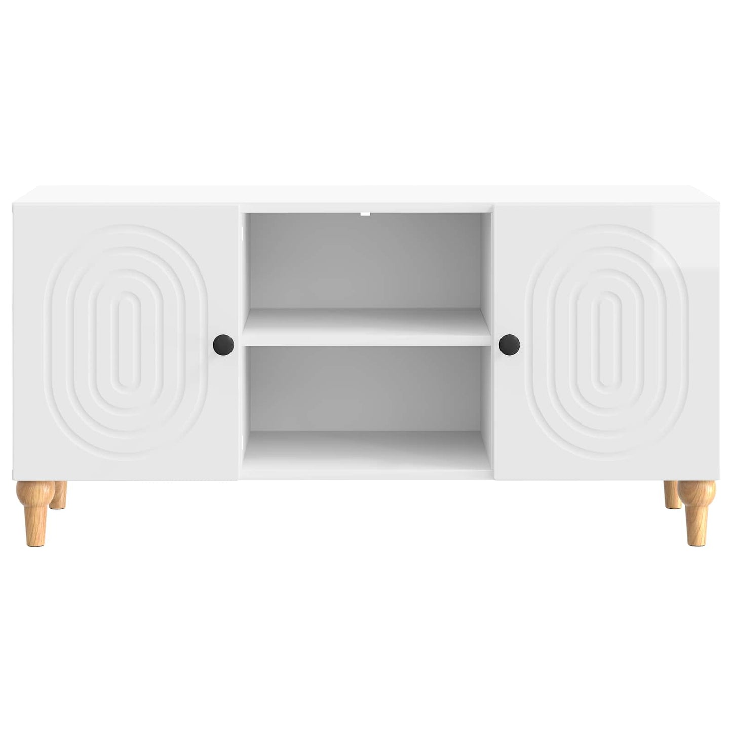 TV-kast Hoogglans Wit 102 x 34,5 x 50 cm Bewerkt hout is nu te koop bij PeponiXL, paradijselijk wonen!