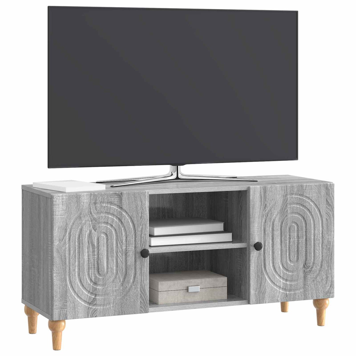 TV-kast Grijs sonoma 102 x 34,5 x 50 cm Bewerkt hout is nu te koop bij PeponiXL, paradijselijk wonen!