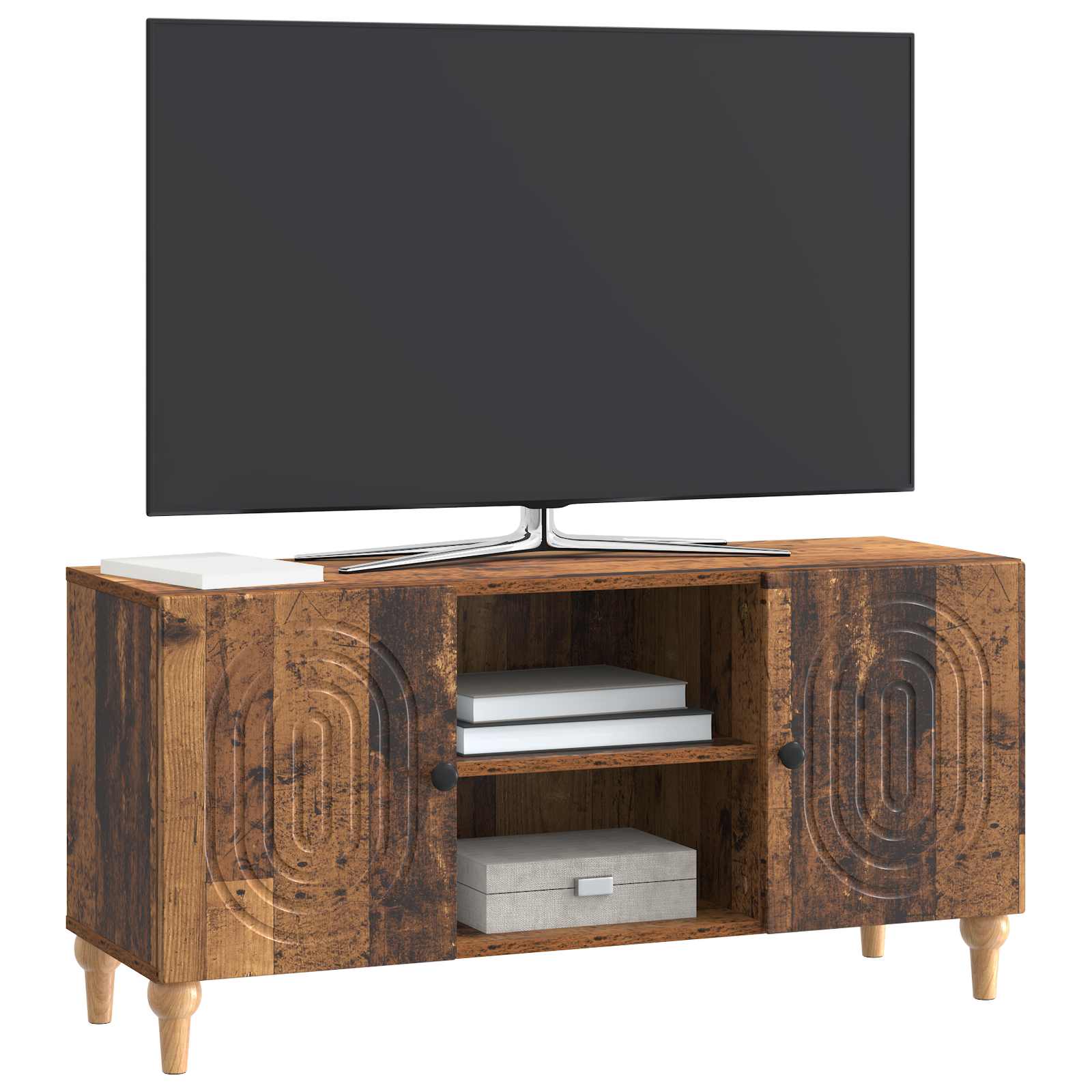 TV-kast Oud hout 102 x 34,5 x 50 cm Bewerkt hout is nu te koop bij PeponiXL, paradijselijk wonen!