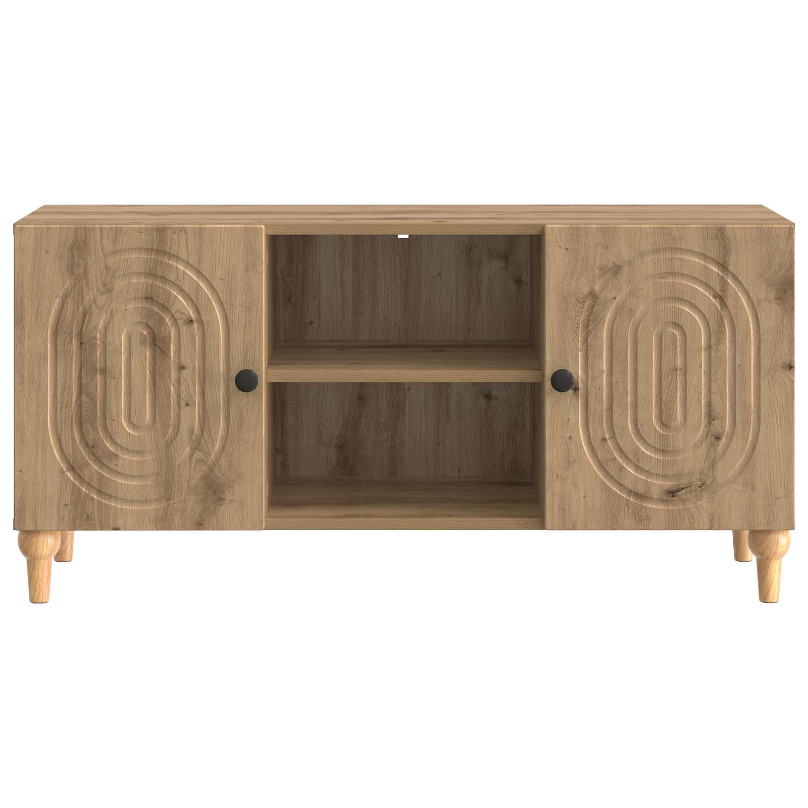 TV-kast Artisanaal eiken 102 x 34,5 x 50 cm Bewerkt hout is nu te koop bij PeponiXL, paradijselijk wonen!