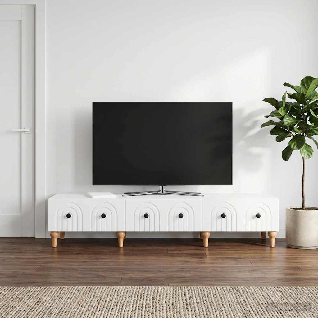TV-kast met lade Wit 147 x 34,5 x 30 cm Bewerkt hout is nu te koop bij PeponiXL, paradijselijk wonen!