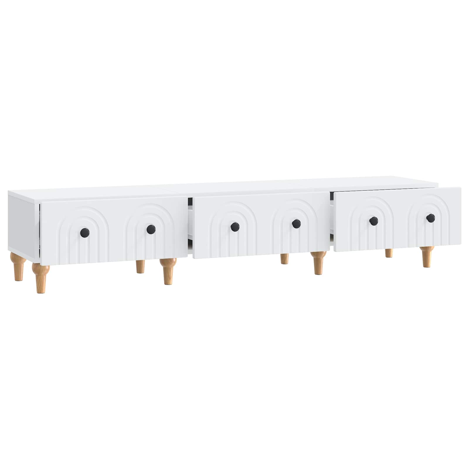 TV-kast met lade Wit 147 x 34,5 x 30 cm Bewerkt hout is nu te koop bij PeponiXL, paradijselijk wonen!