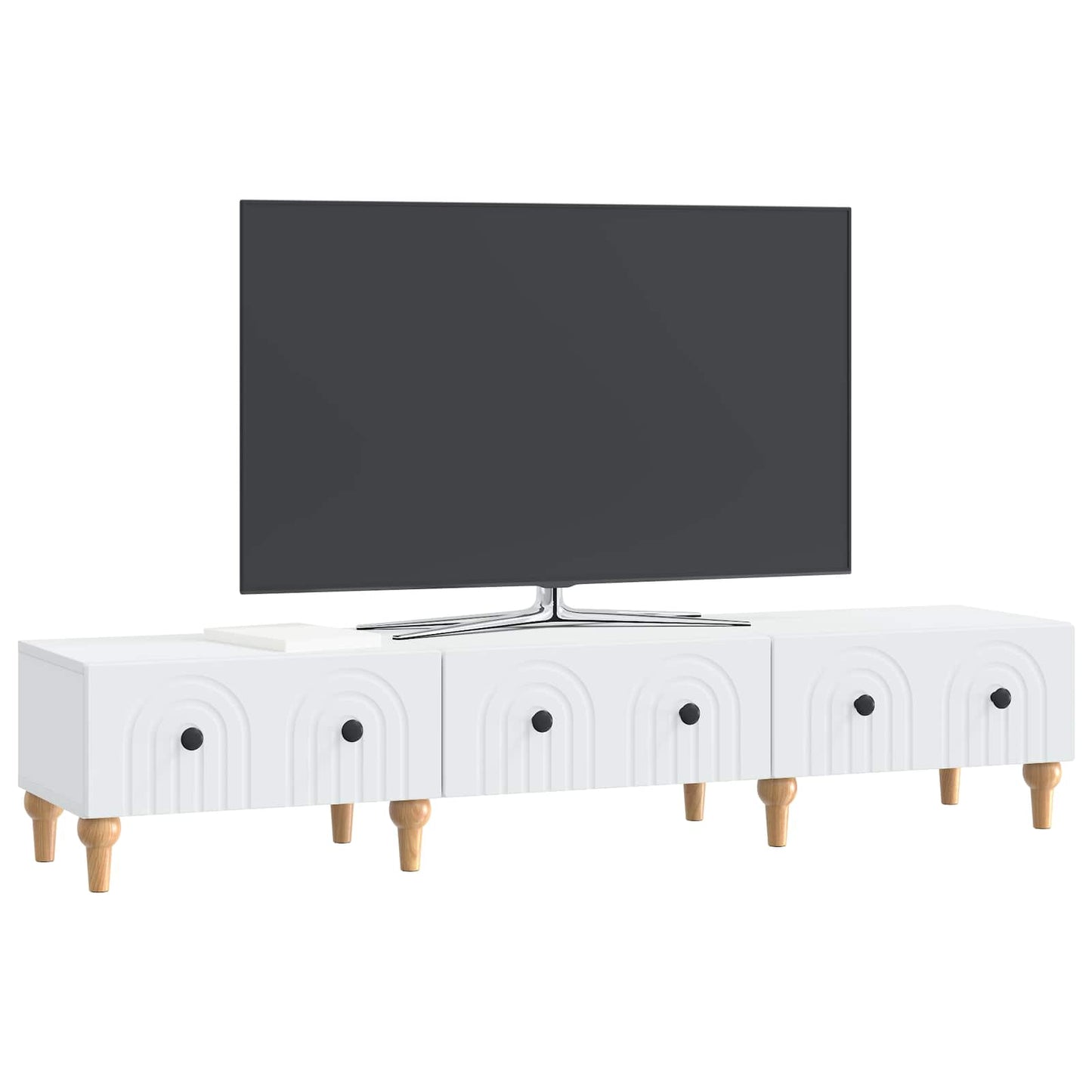 TV-kast met lade Wit 147 x 34,5 x 30 cm Bewerkt hout is nu te koop bij PeponiXL, paradijselijk wonen!