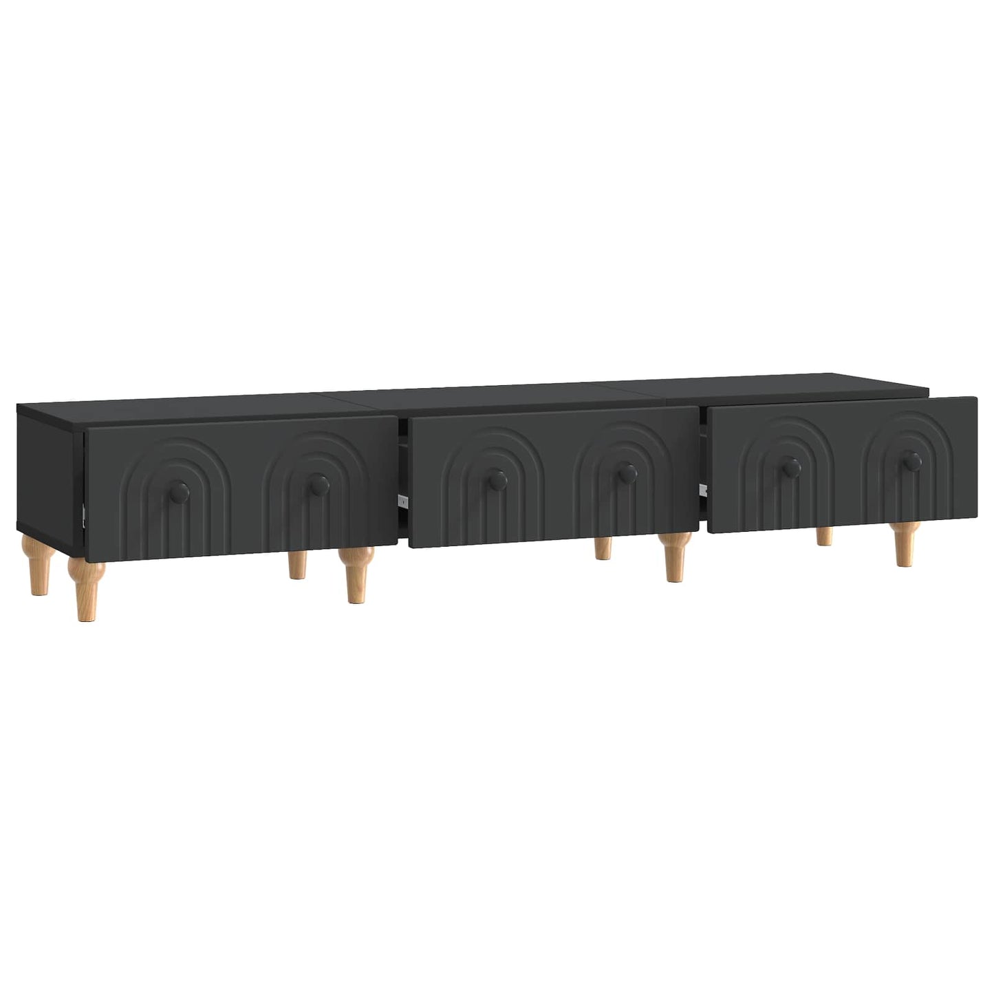 TV-kast met lade Zwart 147 x 34,5 x 30 cm Bewerkt hout is nu te koop bij PeponiXL, paradijselijk wonen!