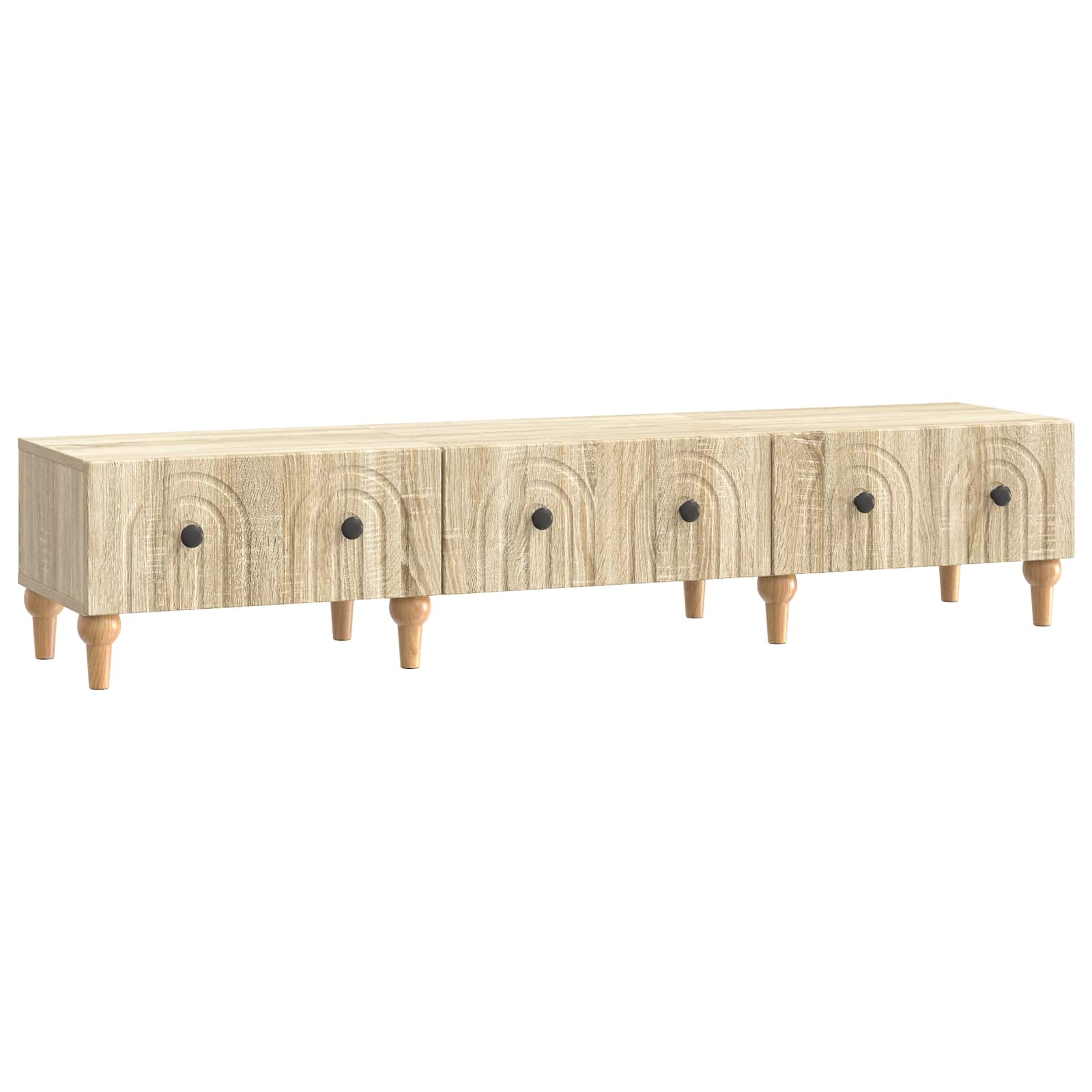 TV-kast met lade Sonoma Eiken 147 x 34,5 x 30 cm Bewerkt hout is nu te koop bij PeponiXL, paradijselijk wonen!